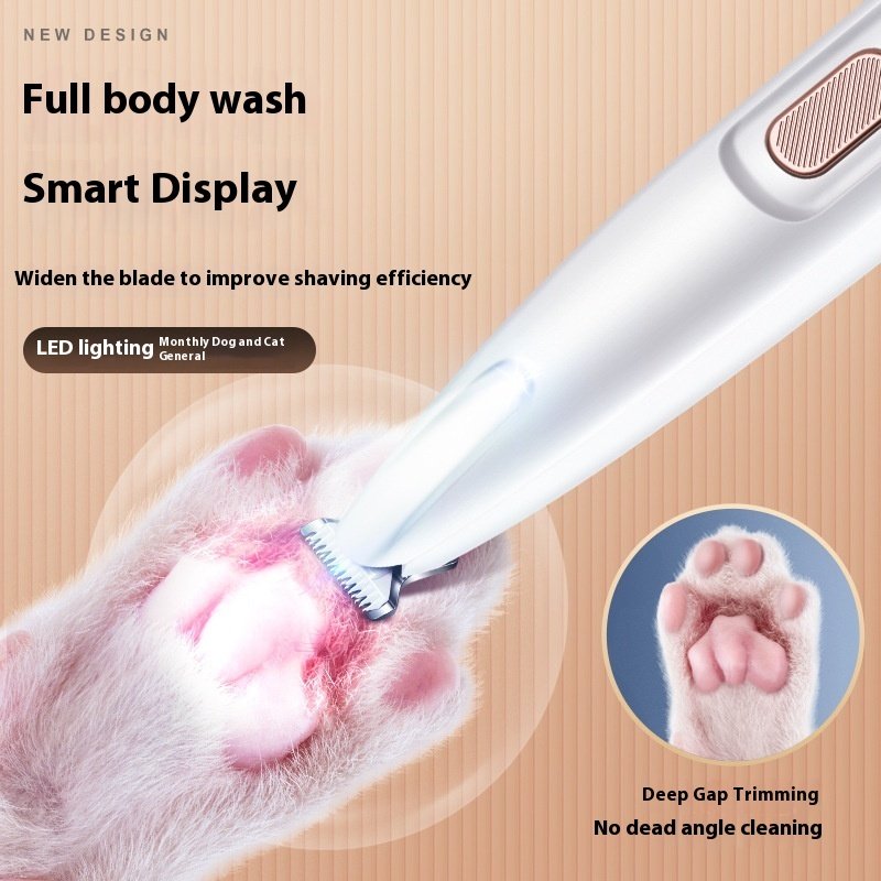 Rechargeable Dog Paw Trimmer with LED Light & Display – Cordless, Waterproof Grooming Clippers - Image 10