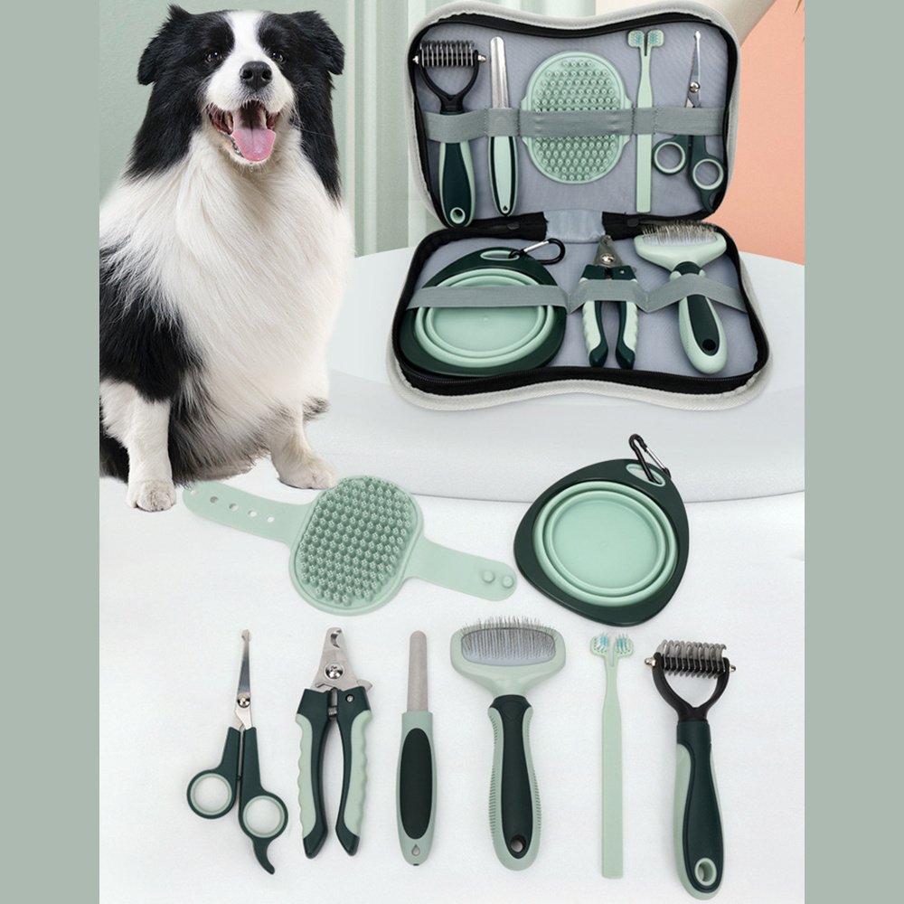Professional Dog Grooming Kit – Cordless Clippers for Thick Coats, Low-Noise Pet Trimmer with Brush & Nail Clippers (For Dogs & Cats) - Image 10