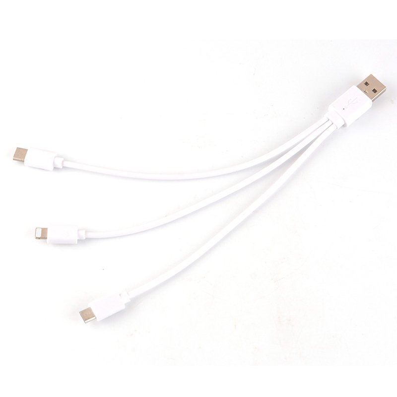 20cm 3-in-1 8 Pin Micro USB Charging Cable for iPhone & Samsung - Image 3