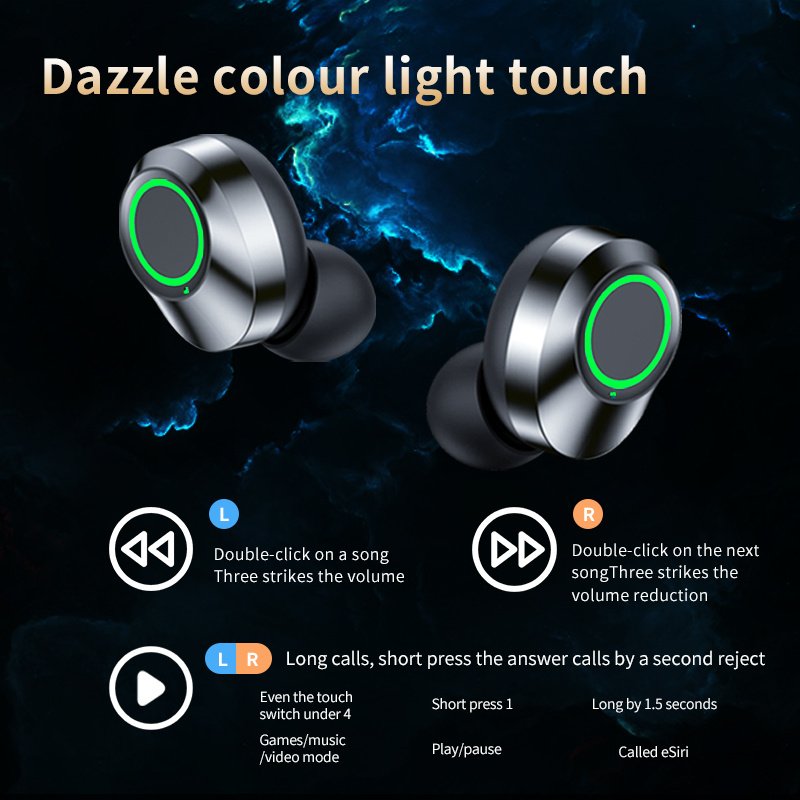 YD03 TWS Wireless Bluetooth Earbuds – LED Display, Noise Cancelling, Fast Charging, V5.3 - Image 3