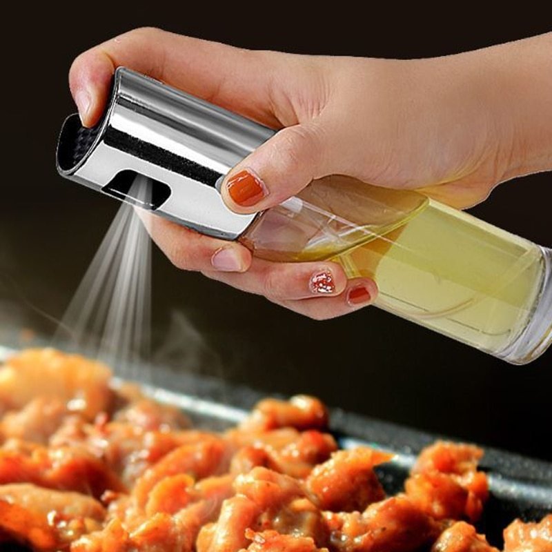 Healthy Cooking Oil & Vinegar Spray Bottle – Pump Action, Leakproof Glass Sprayer for BBQ & Kitchen Use