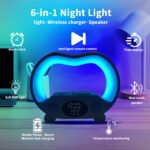 New 6-in-1 Smart Remote Control LED Table Lamp – Wireless Charger, Bluetooth Speaker & Night Light