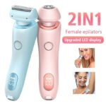 2-in-1 Electric Hair Remover for Women – Painless USB Rechargeable Body & Facial Shaver for Smooth, Silky Skin