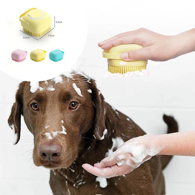 Silicone Dog Bath & Massage Glove Brush – Shampoo Dispenser Grooming Tool - Image 8