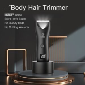 Men’s Groin & Body Hair Electric Trimmer – Waterproof Rechargeable Safety Groomer